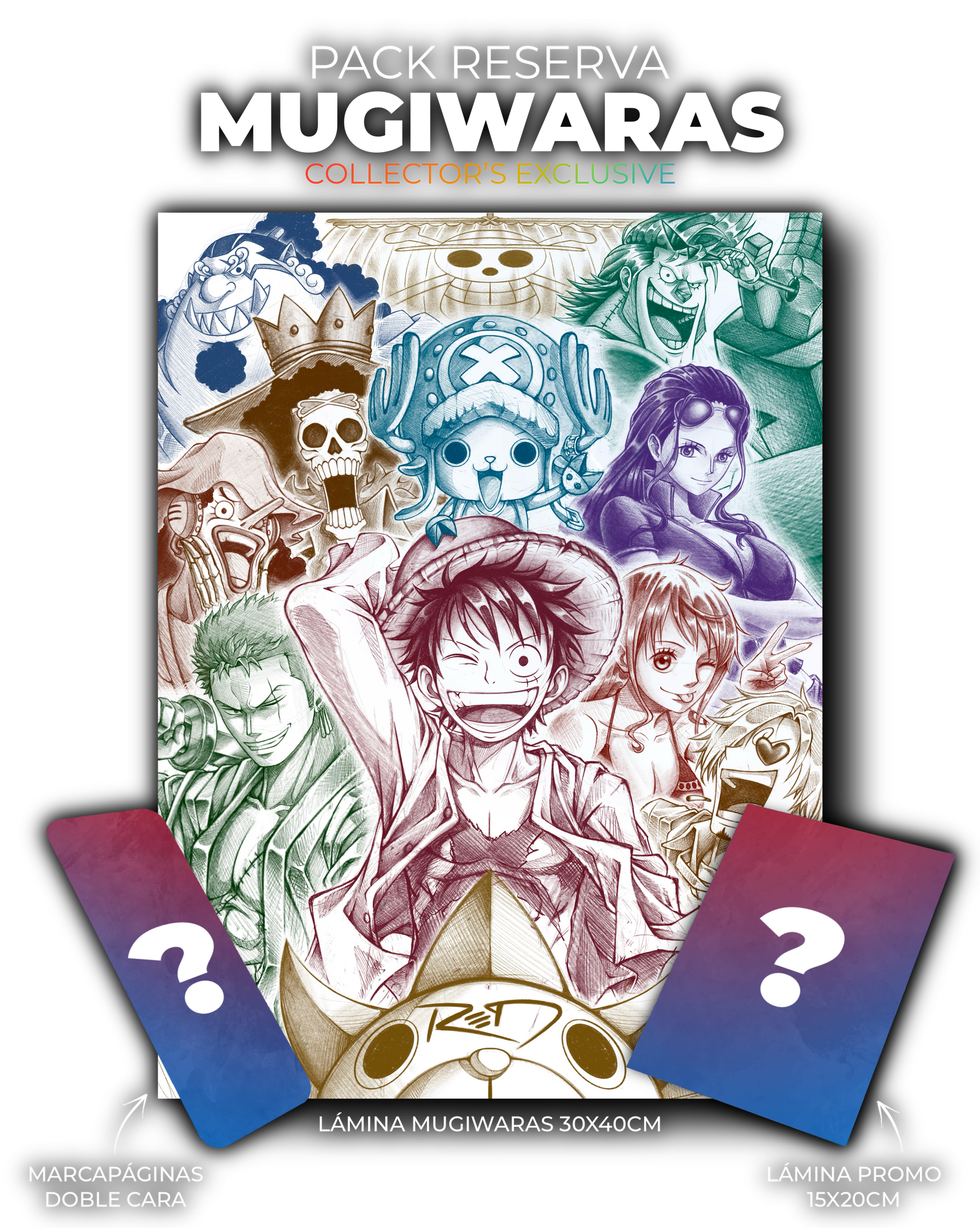 "MUGIWARAS" (BOCETO) COLLECTOR’S EXCLUSIVE 30X40