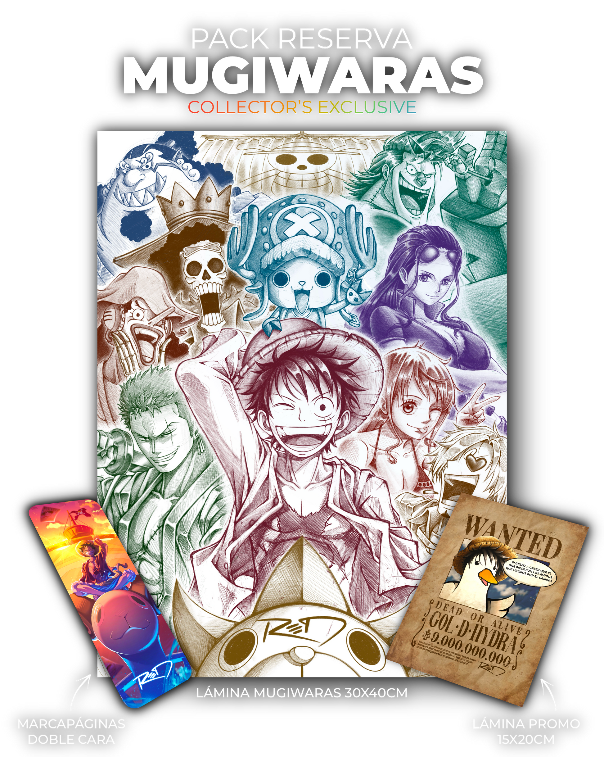 "MUGIWARAS" (BOCETO) COLLECTOR’S EXCLUSIVE 30X40