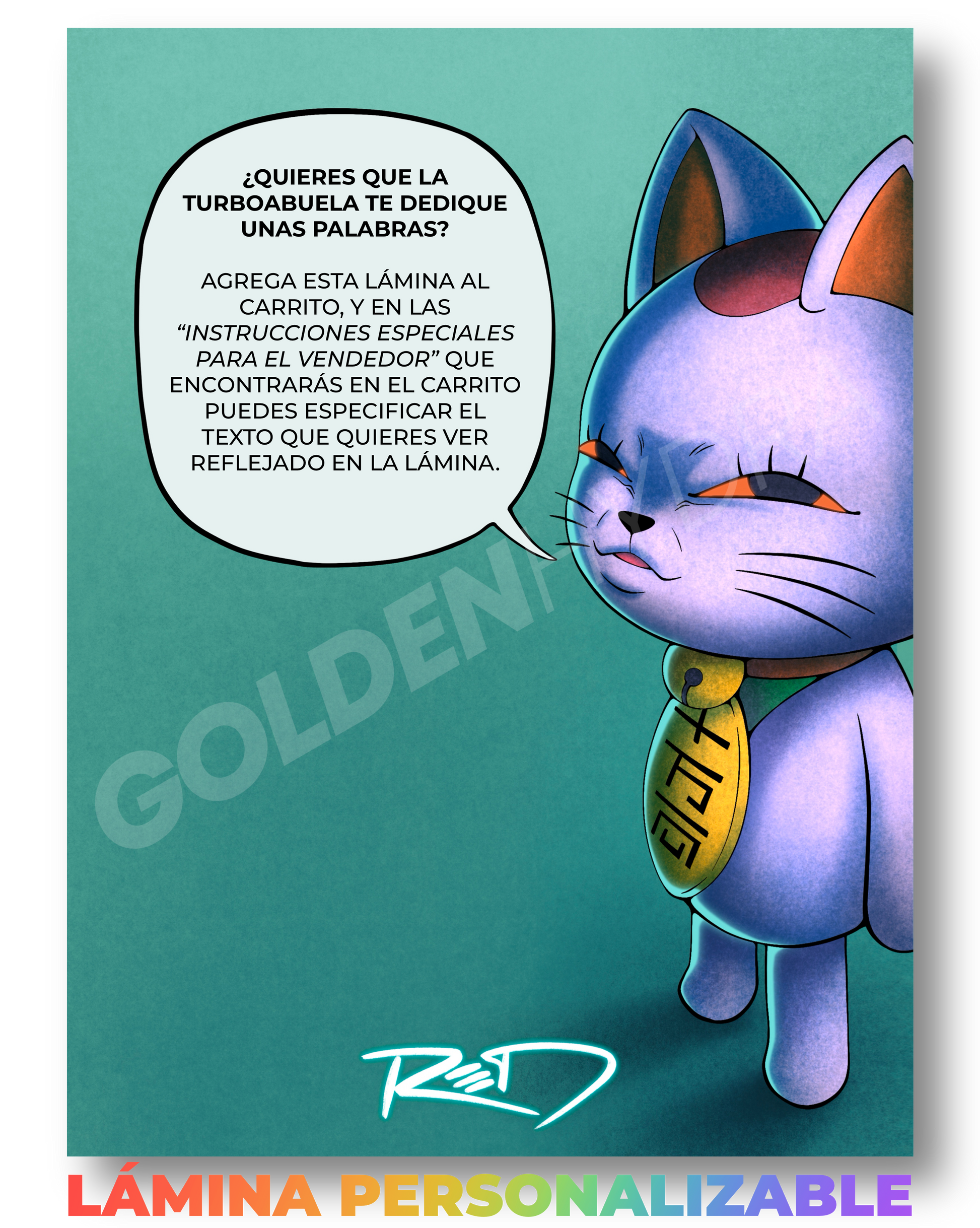 TURBO ABUELA (LÁMINA PERSONALIZABLE)